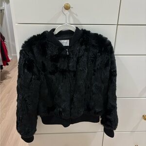 Cupcakes & cashmere faux fur jacket